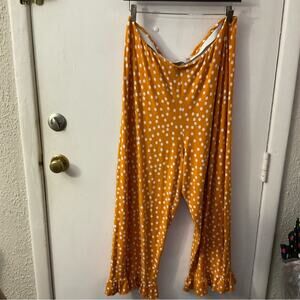 ASOS Orange Flared Ruffle Hem Polka Dot Pants  20 Twee Coconut Girl Dopamine